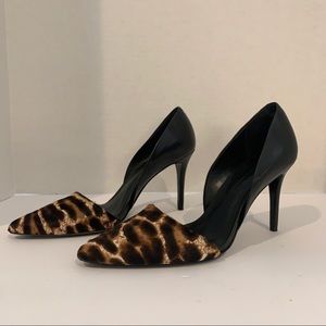 Aerin Leopard Faden Calf Hair D’orsay Pumps